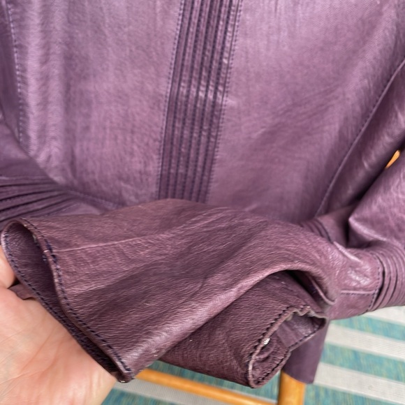 Danier Leather Jacket Size 2XS 4 Color Purple - Picture 4 of 7